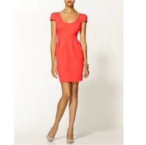 Amanda Uprichard Pink Pleated Cocktail Dress Size Small